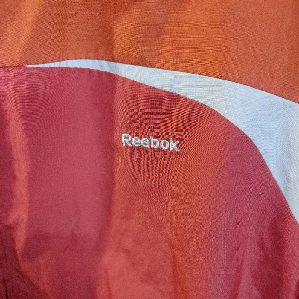 Reebok windbreaker pink and orange size xlarge